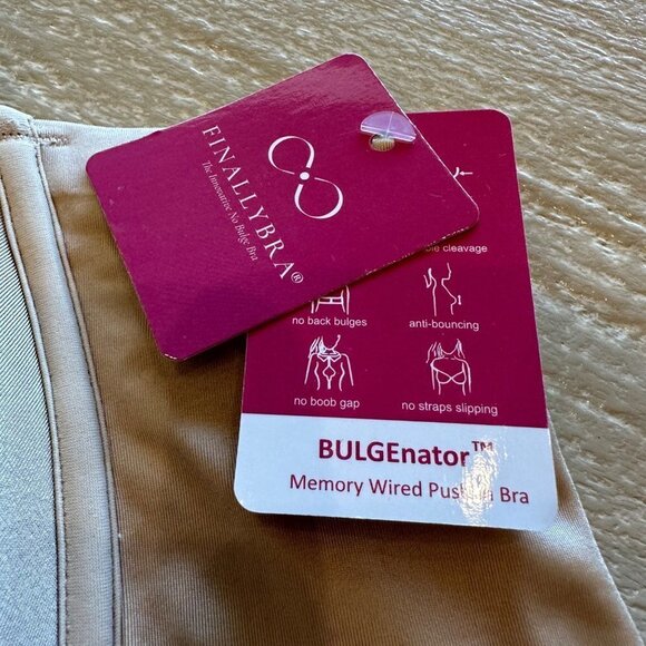 Finallybra BULGEnator™ No Underarm Bulge Multiway Push In Bra Size 48B Nude - Picture 7 of 11